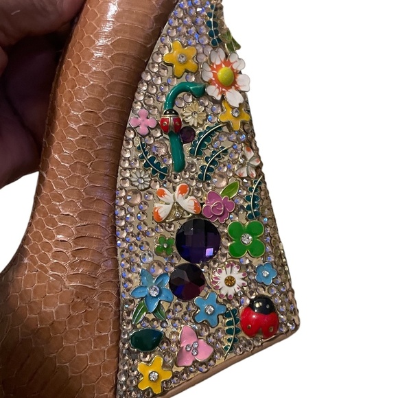 Ziginy Leather Wedges Muster Color Rock Floral Platform Bright Jeweled, Size 6 - Picture 8 of 16